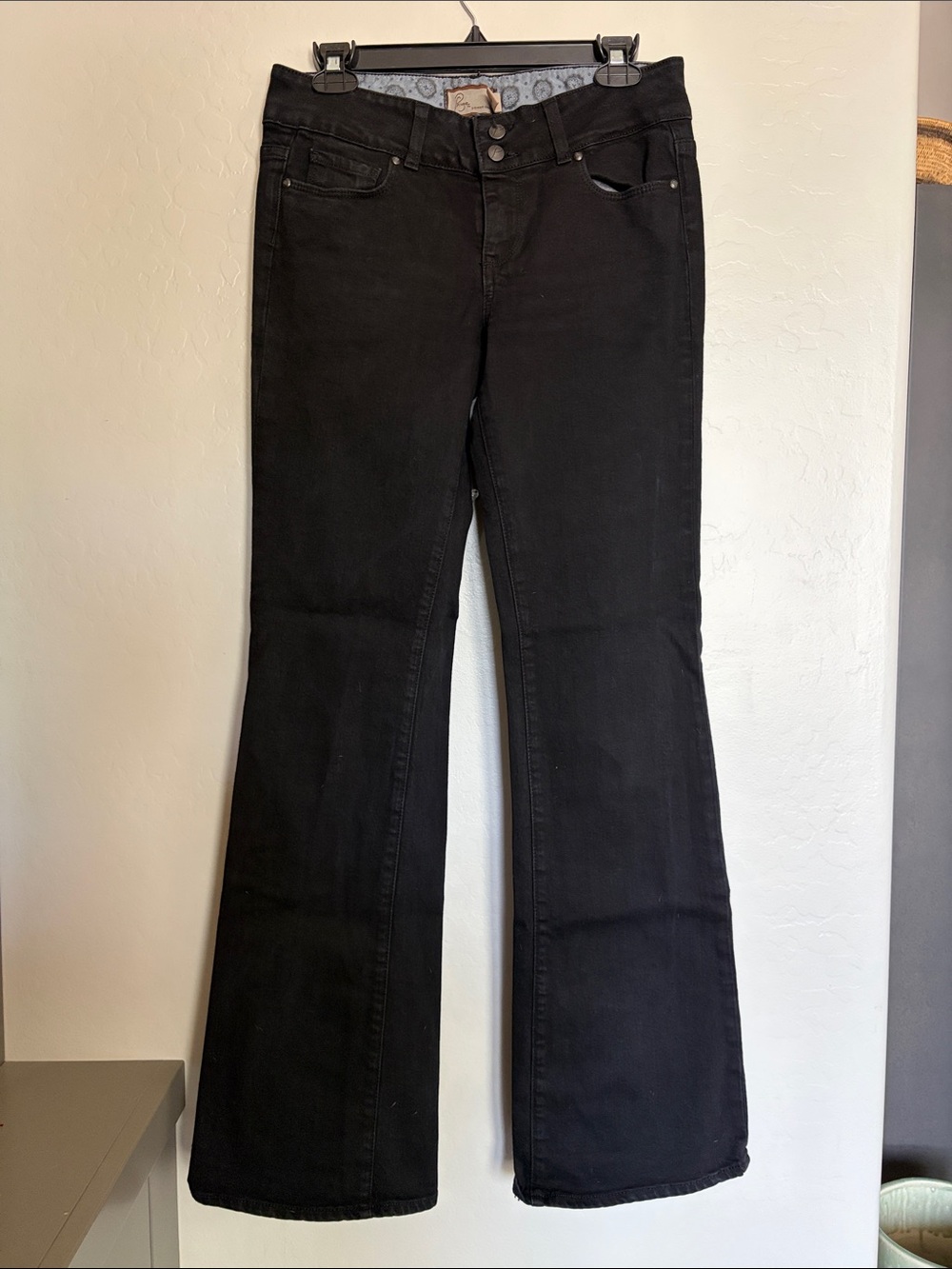 Paige Black low rise Bootcut Jeans